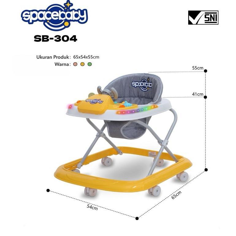 [Free Bubblewrap] Bams Termurah Baby Walker Standart Apolo Apollo Standar Space Baby Spacebaby Sb 28