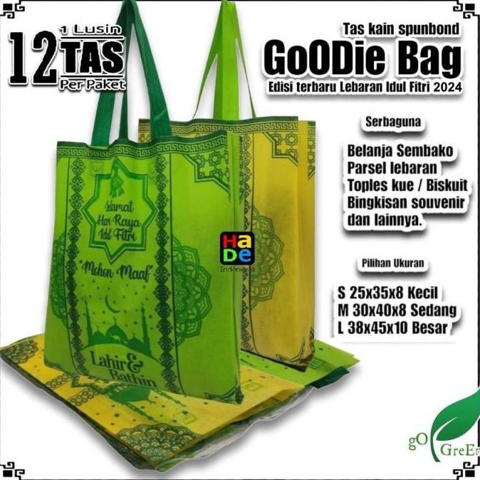 Tas Lebaran Idul Fitri Goodie Bag Kain Spunbond Jumbo , Besar / Kecil