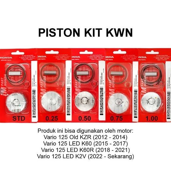 131A1-KWN-902 131A2-KWN-902 131A3-KWN-902 131A4-KWN-902 131A5-KWN-902 PISTON KIT VARIO 125 OLD VARIO