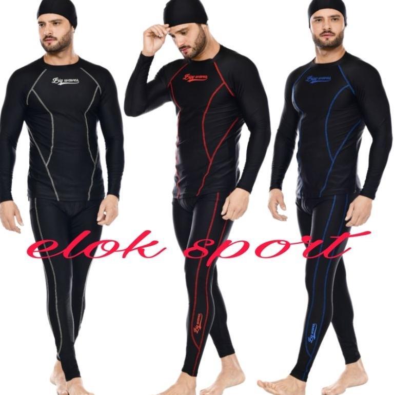 Baju Renang Pria Dan Wanita Baju Renang Setelan Atas Bawah Baju Renang Dewasa Baju Renang Tangan Pan