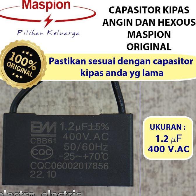 Kapasitor Capasitor Kipas Angin dan Hexos Maspion Original