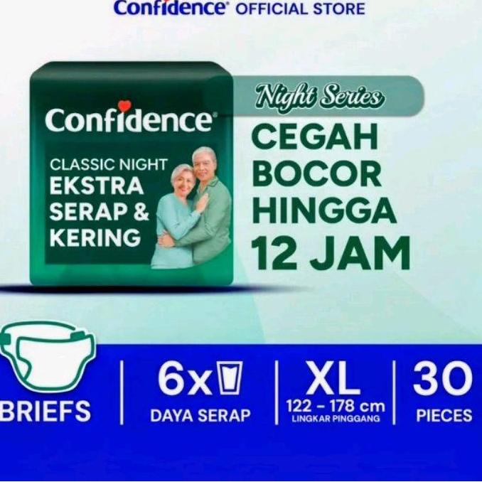 Confidence Popok Perekat Classic night Ekstra serap XL30