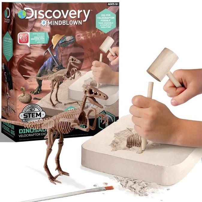 Discovery Mindblown Dinosaur Fossil Dig Velociraptor Excavation Kit Original