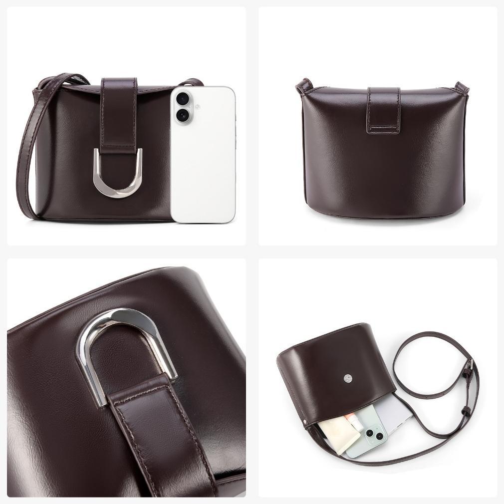 BESTPROMO Tas Ketek, Tas Bucket Retro by RAINSMORE - Tas Bentuk U yang Eksklusif, Model Kekinian dan