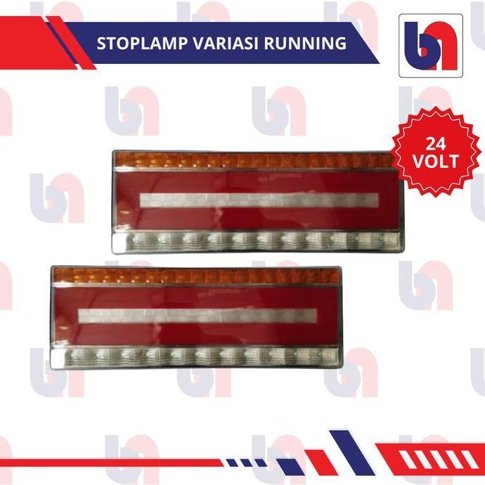 ZOVALA Stoplamp LED Variasi Running Jalan 24Volt 41Cm Lampu Rem Belakang Truk Mitsubushi Fuso Colt D