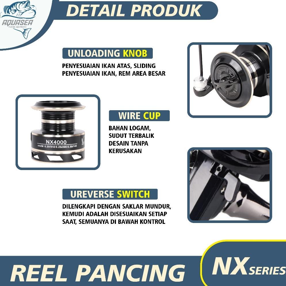 PROMO AQUASEA - Reel Pancing Spinning Full Reel NX  Gulungan Pancing Kuat Reel Pancing Lautmurah ful