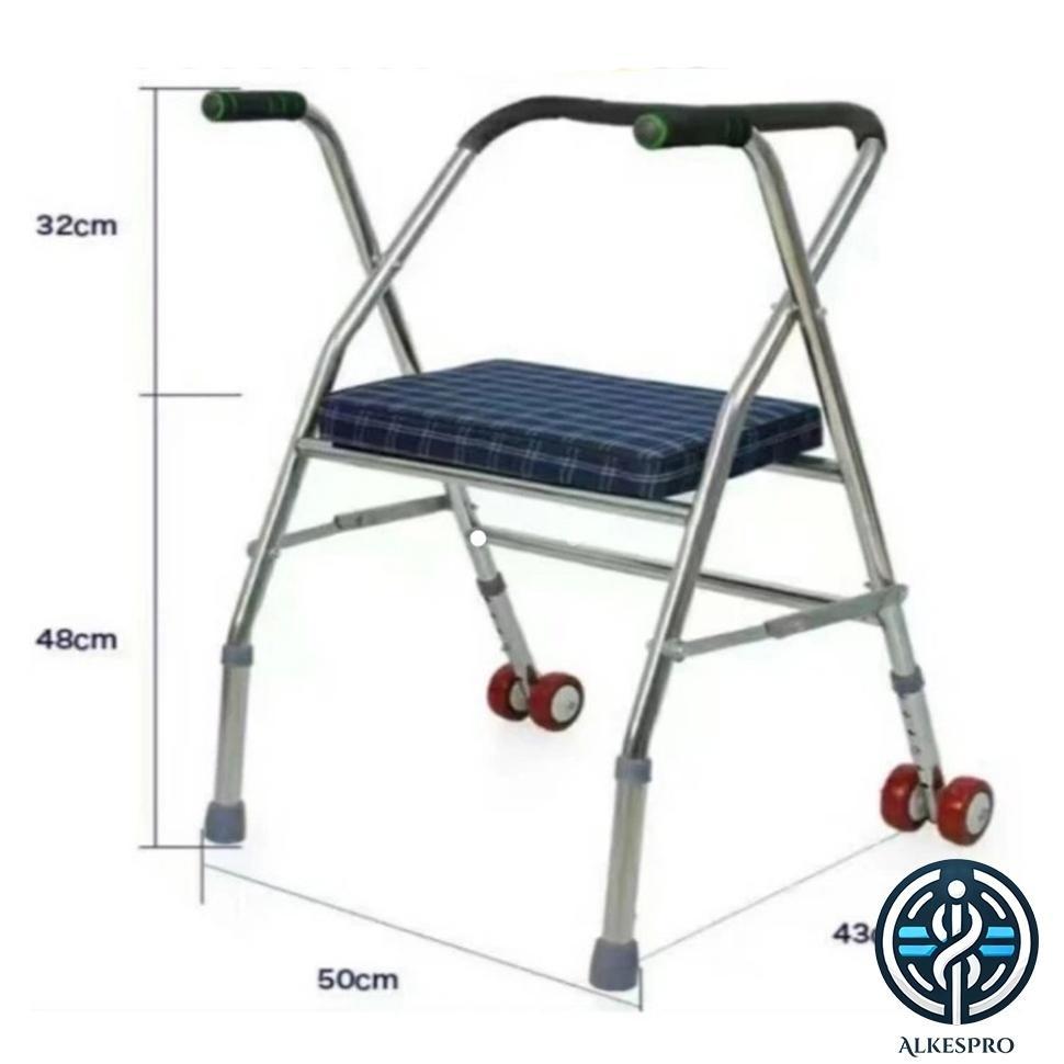 Terlaris Walker Alat Bantu Jalan Orang Tua Lansia Standard Lipat Tongkat Bantu Jemuran [Ao]