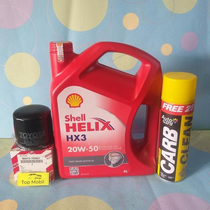 VEROWY Paket oli Shell HX3 20W-50 Kijang 4K 5K 7K Corolla KE 20 30 70 DX (3)