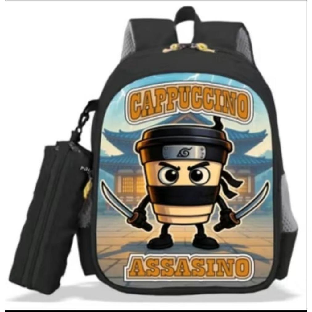 BIG SALE TAS ANAK SEKOLAH ANAK LAKI LAKI VIRAL KARAKTER CAPPUCINO ASSASINO UNTUK SD KELAS 1-3