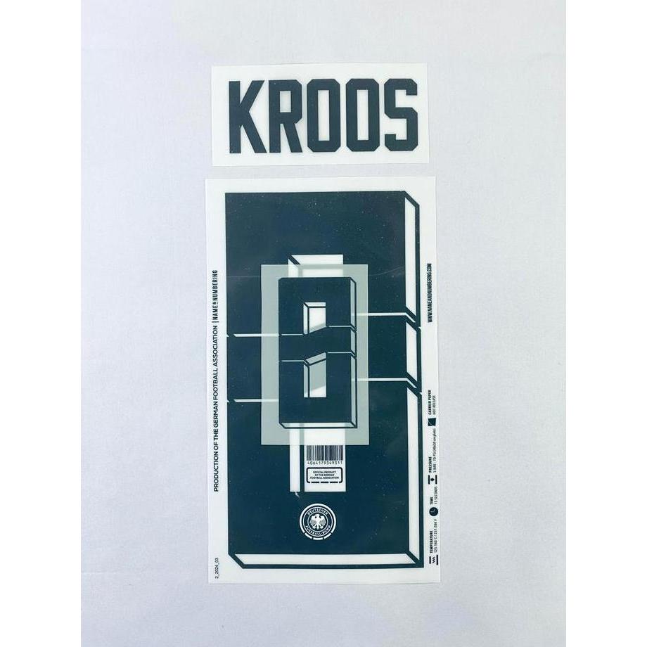 NEW Nameset Jerman 2024 Home = KROOS (8). Original Nameset for Jersey.