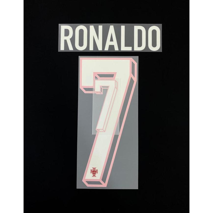 Portugal 2024 Home = RONALDO (7). Original Nameset for Jersey.