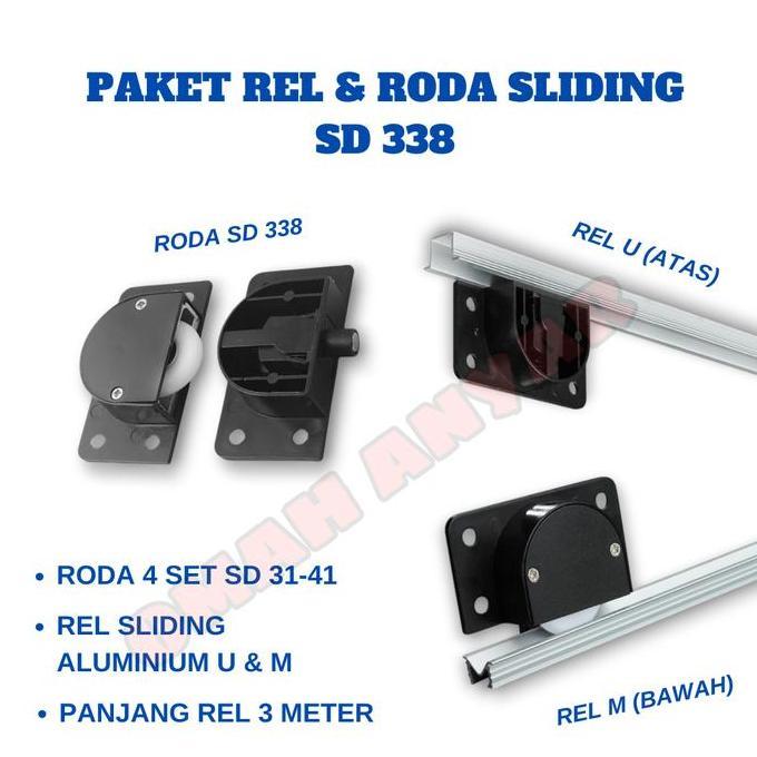 ~@~@~@~@] Paket Rel Roda Lemari Geser Sliding Paket Rel dan Roda Lemari Sliding TYPE SD 338