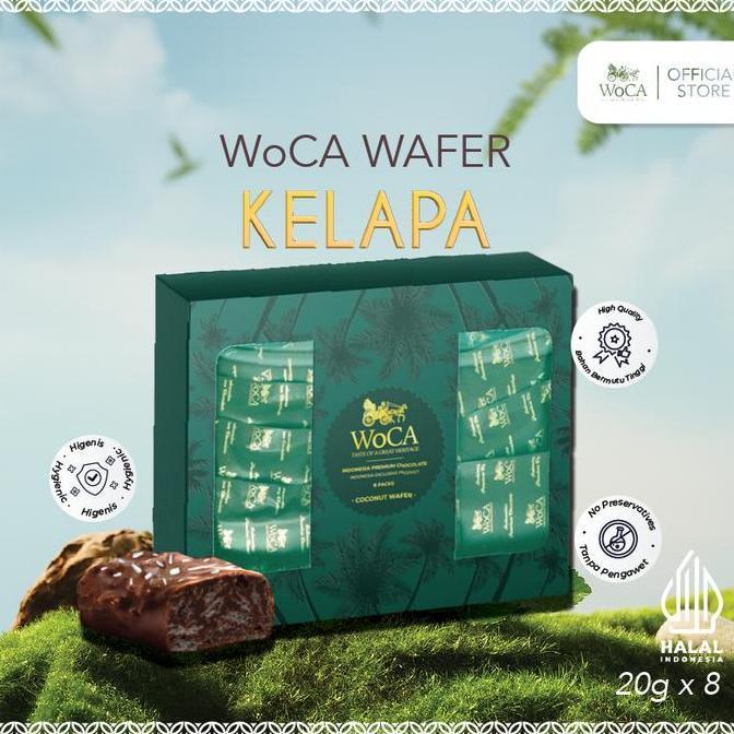 Penjualkomplit - WoCA Wafer Coklat Premium Coconut Chocolate