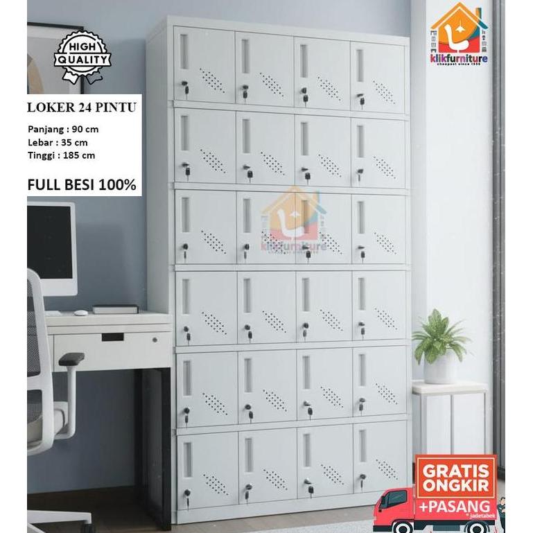 Terlaris Lemari Loker Locker Cabinet 24 Pintu Full Besi Lk24