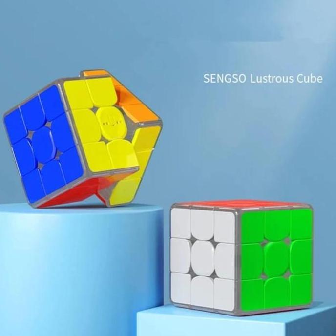 [YL] Cube 3x3 Shengshou Lustrous Stikerless Glow Light Original - STANDAR