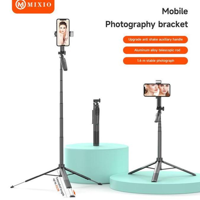 Nadiasaleha66 - Mixio A66 - 160Cm Tongsis Bluetooth Remote Wireless Selfie Stick Tripod With Led Lig