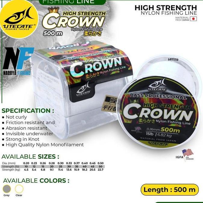 Promo Senar Pancing Utecate UTC Crown 500 m IGFA Murah Harga Grosir Diskon