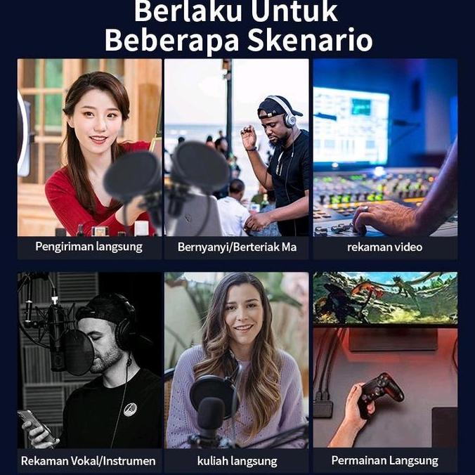 REBEKA.TOKO - PAKET LENGKAP SOUNDCARD F999 CONDENSER MIC MICROPHONE BM800
