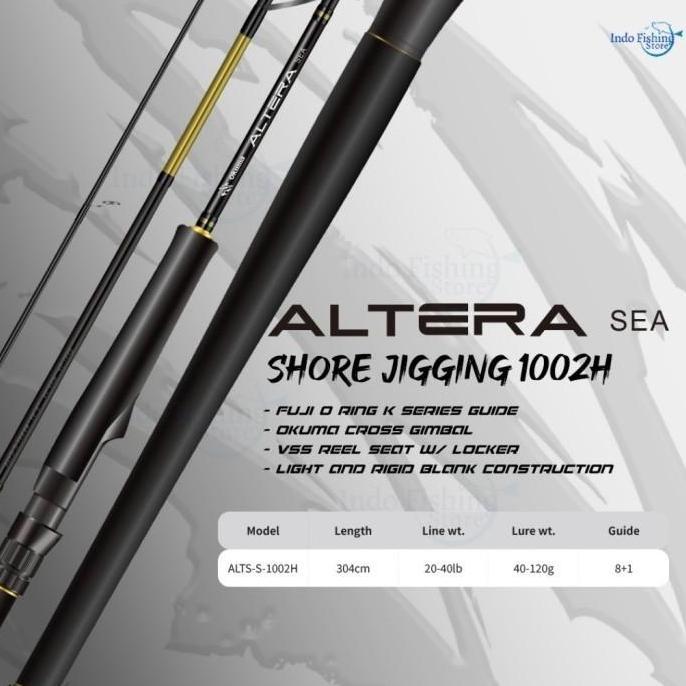 Promo Joran Pancing OKUMA Altera Sea Shore Jigging 1002H 20-40Lbs Stik Mancing Casting Jigging Pingg