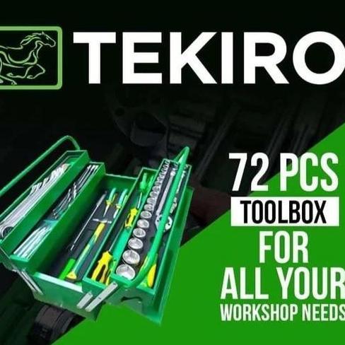Terlaris Perkakas Kunci Mekanik / Tukang Isi 72 Pcs / Set Tool Box Kits Tekiro