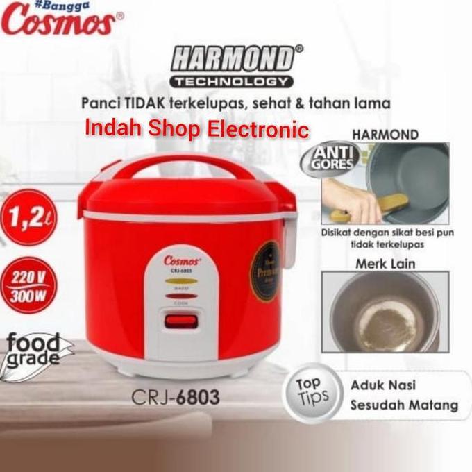 Magic Com Cosmos CRJ 6803 Harmond 1,2 Liter Panci Anti Gores