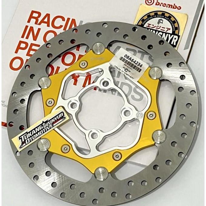 Nadiasaleha66 - Rem Piringan Disk Cakram Brembo Floating Cnc Diameter 260Mm Vario Beat Mio Lubang 4 