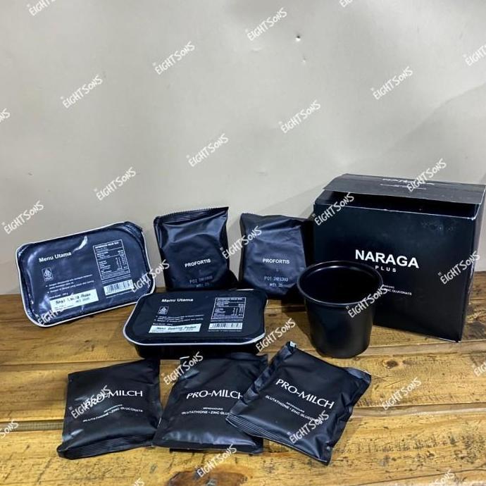 SATU DUS NARAGA PLUS Ransum tni nasi kaleng makanan tni EXP MEI 2025