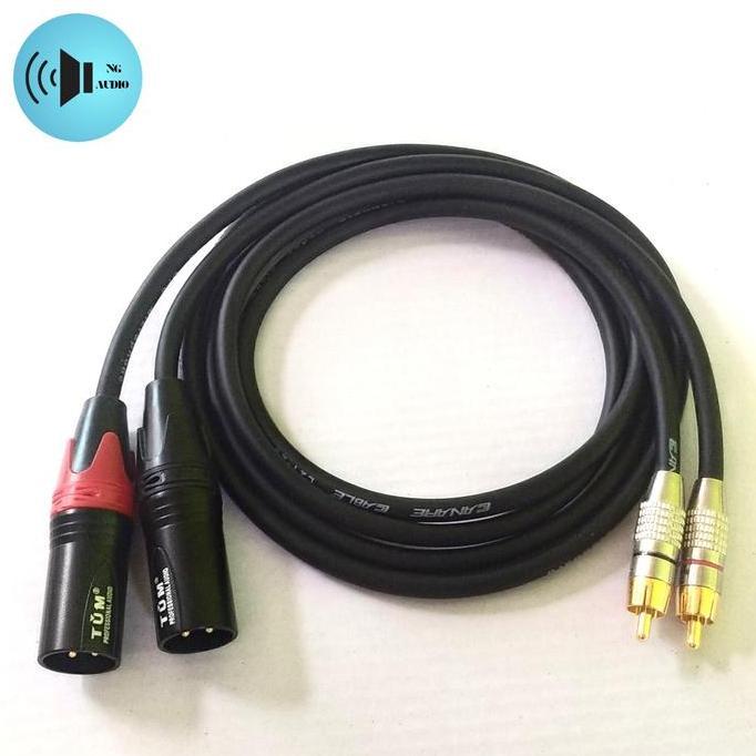 NEW [SATU SET]Kabel audio Jack mixer to power jack XLR MALE TO RCA