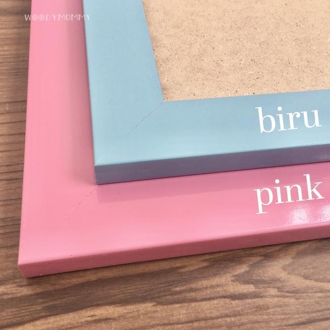 Frame Poster A3+ 32x48 cm A3 plus - Bingkai Kayu Pinus Natural - Pigura Figura Minimalis murah