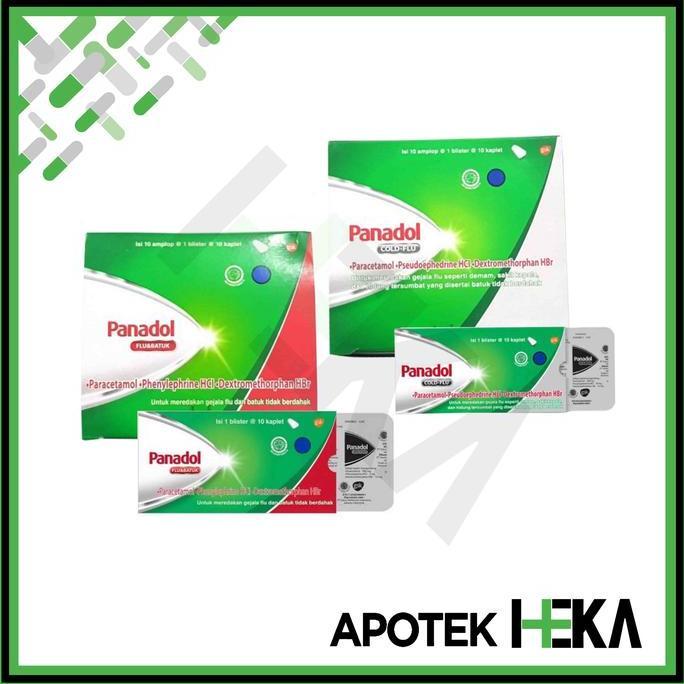 BEBAS ONGKIR - Panadol Cold & Flu Hijau Box isi 10x10 Tablet - Flu dan Batuk
