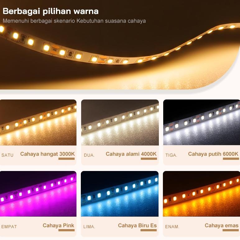 HOT DEALS lampu led strip 10meter SMD 2835 DC 24v 120LAMPU strip tempel strip murah DC24v 2835 10met