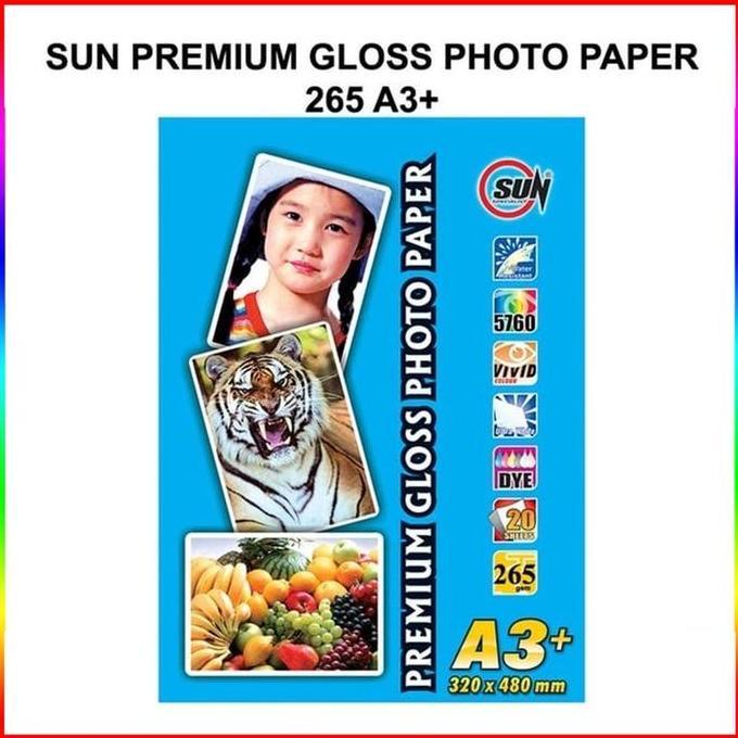 Kertas Foto Glossy A3+ / A3 Plus Premium - Sun Premium Gloss Photo Glossy Paper Ketebalan 210, 240, 
