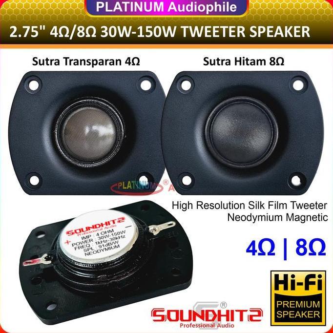SPORTOV Tweeter 2.75 Inch 4-8 ohm 150 Watt Silk Film Neodymium 2.75" Tweter speker Soundhits SQ-2754
