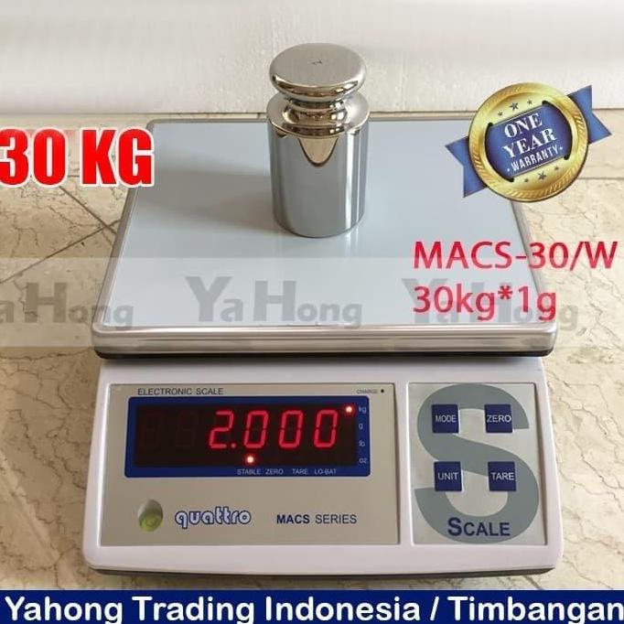 PHIMO Timbangan Digital Portable Quattro MACS-30/W 30kg 1g