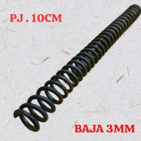MVRO Per Spring Tekan 3 mm Baja Panjang 10 cm