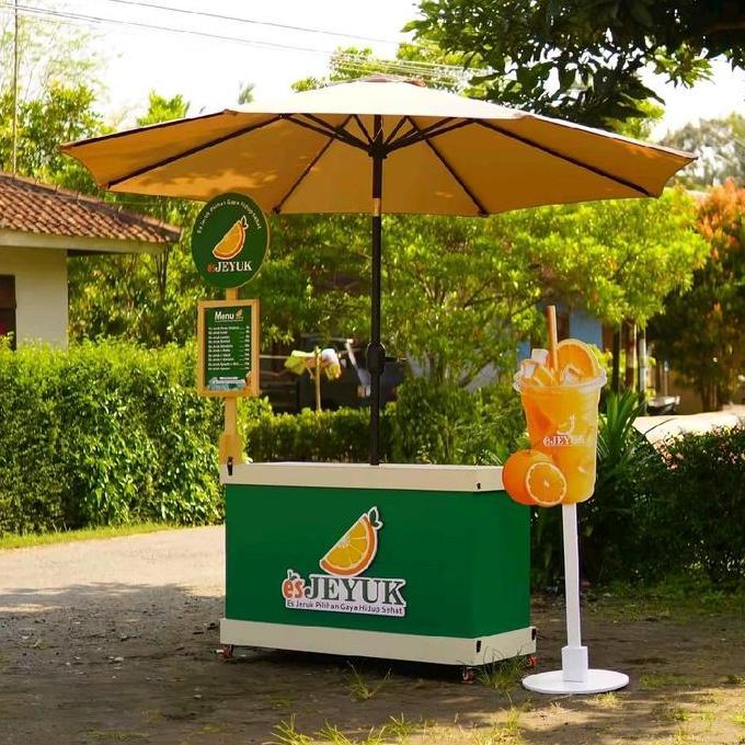 Terlaris Booth Lipat / Gerobak Es Jeruk Viral / Gerobak Knockdown