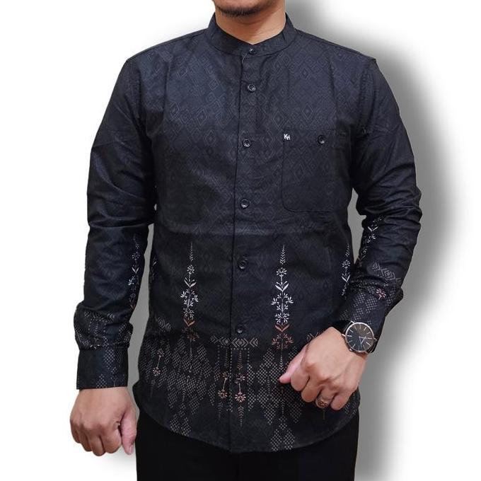 Kemko Dewasa KH Kemeja Koko Pria Lengan Panjang Bahan Katun Linen India Premium Ada Ukuran Jumbo Baj