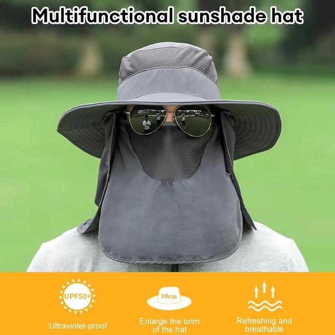 YUKAAME Topi Rimba Matahari Outdoor Hiking Pantai Gunung Berkebun Kebun Mancing Golf Bucket Visor An