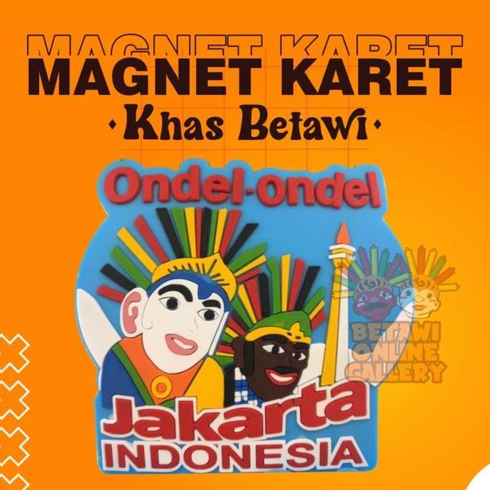 Bestgood- Magnet Karet Ondel - Ondel / Hiasan Khas Jakarta / Magnet Kulkas / Magnet Karet Motif Beta