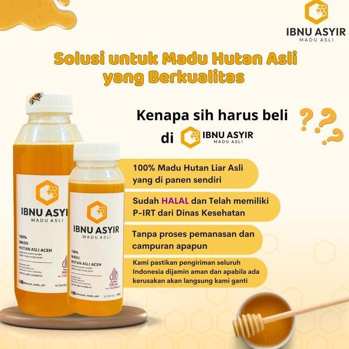 Madu Hutan Asli IBNU ASYIR Aceh 1kg Original Alami Honey Murni 100% Tanpa Bahan Campuran Herbal kual