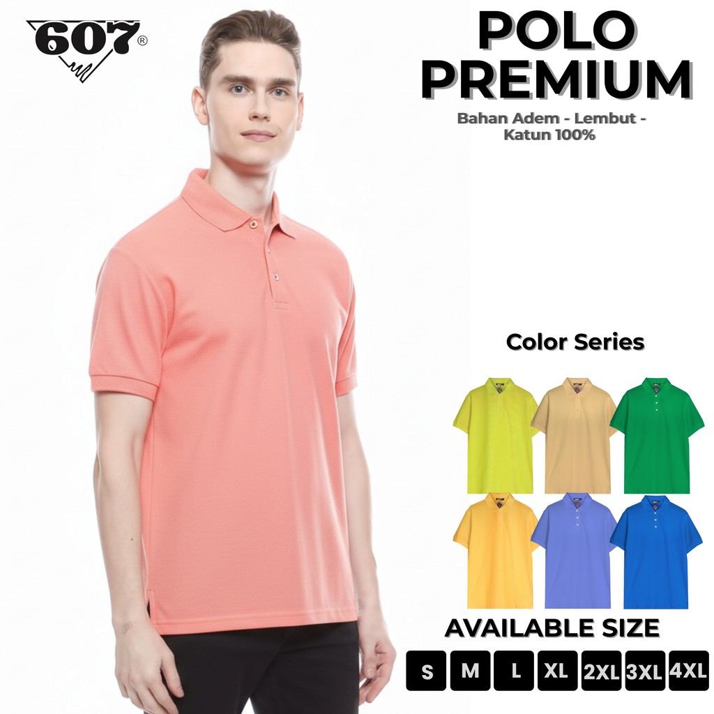 607 PRATAMA Kaos Polo Pendek Pria Premium Baju Polo Pria Berkerah