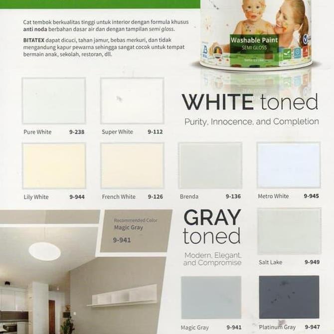 Bitatex Maxiclean Super White 20L Pail Cat Tembok Easy Clean Ready Mix