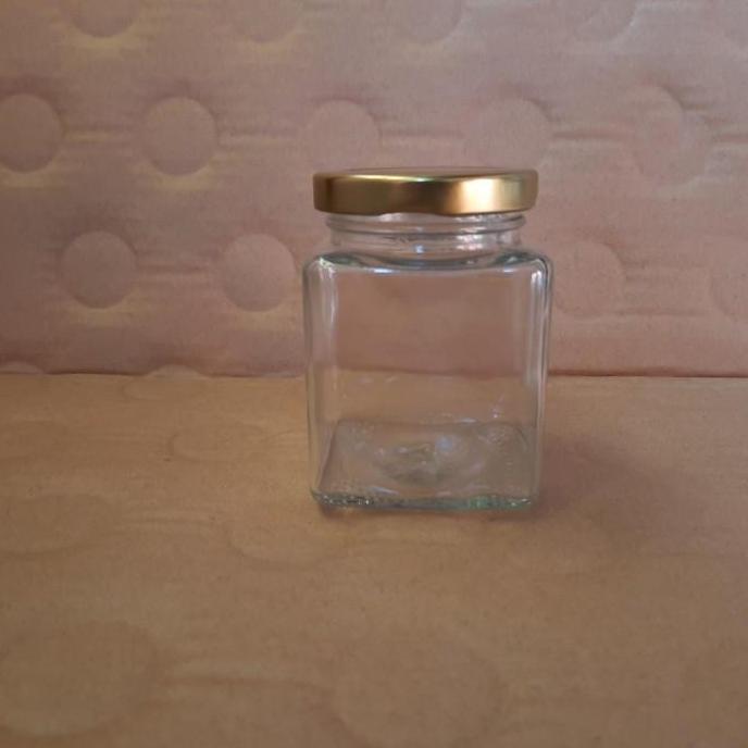 Jar kaca square 200ml import KHUSUS OJOL