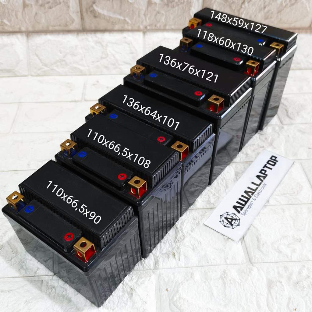 box aki motor 12v 3Ah 4Ah 5Ah 7Ah 12AH kotak aki lihtium 18650 21700