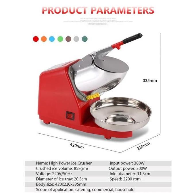 Serutan Es Elektrik & Box Penampung/Mesin Es Serut Halus Untuk Es Campur Dan Jus YAN