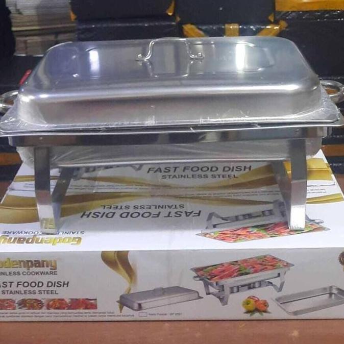 Pemanas Segi Prasmanan Jumbo Paket Hemat 4Set / Square Chafing Dish HS