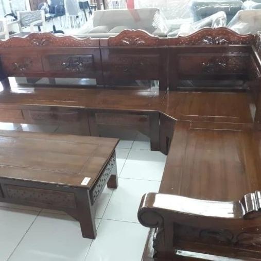 Terlaris Kursi Sudut Kayu/Kursi Sudut Kayu Full Jati/Kursi Sudut Bagong Blok Jepara