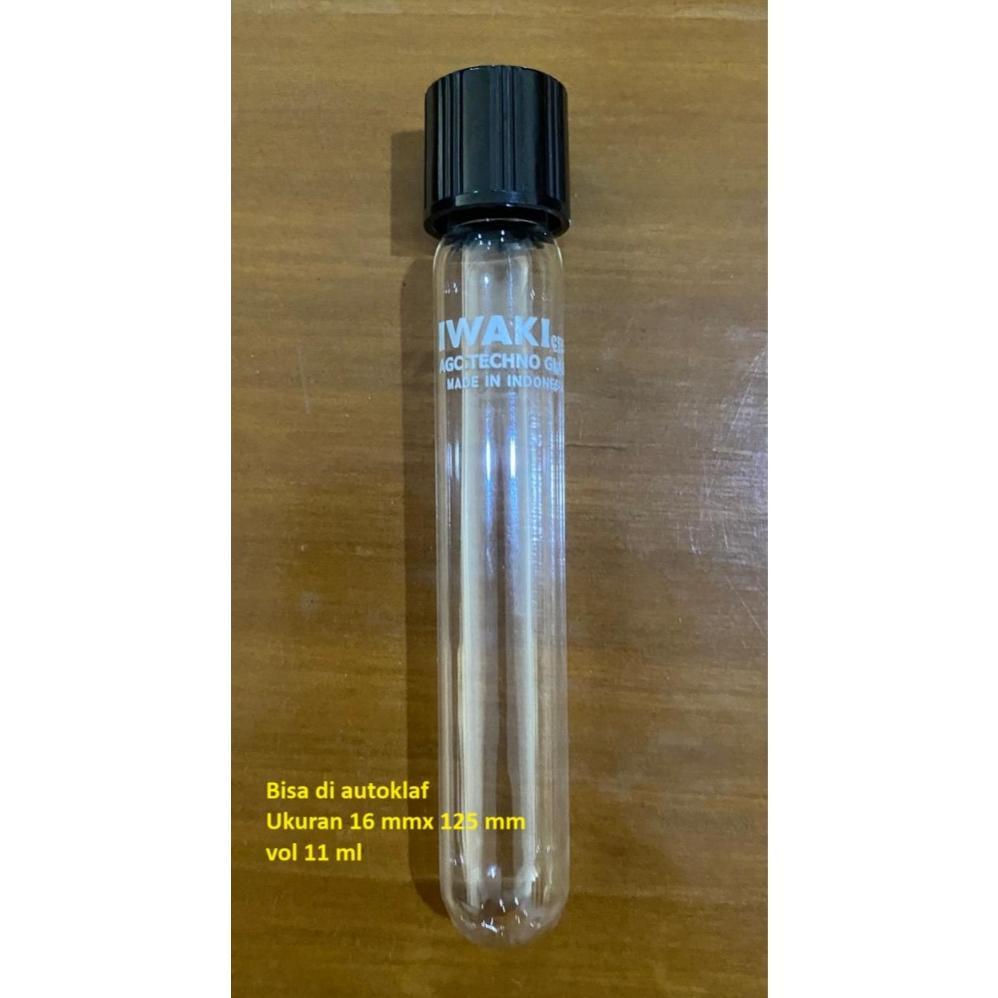 Ready Tabung Reaksi Test Tube Pyrex iwaki Tutup Ulir 16x100