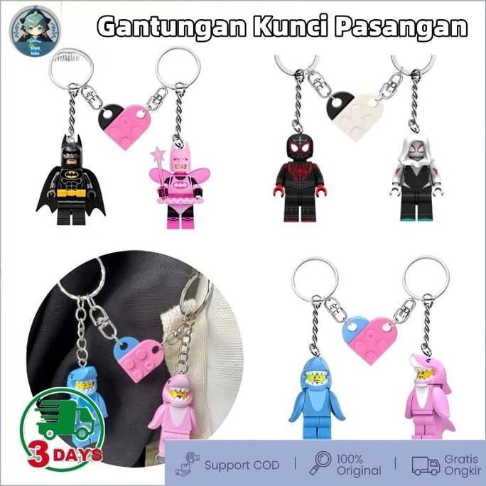 Ready StockCouple Keychain Minifigure Shark/Gantungan Kunci Couple/Gantungan Kunci Couple Karakter C
