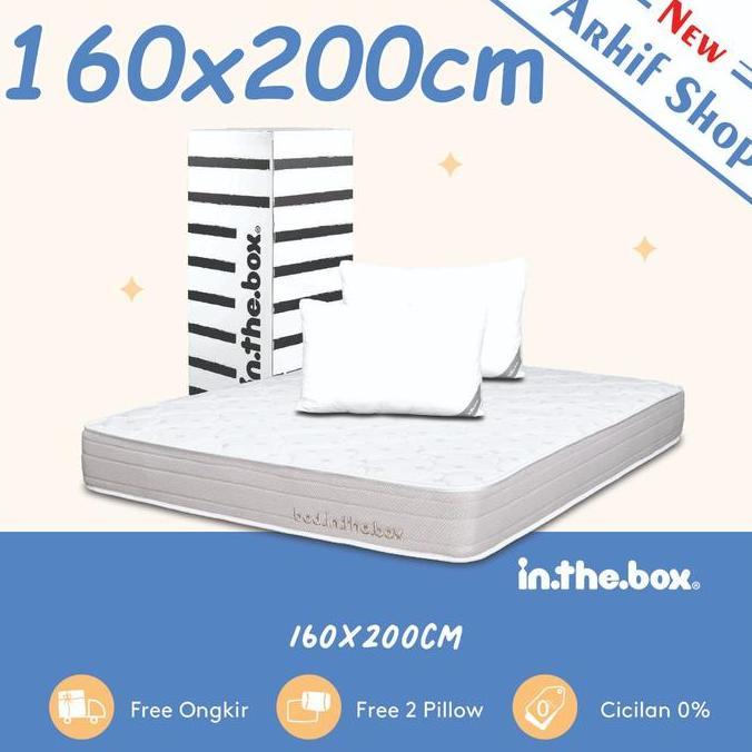Terlaris Spring Bed Kasur In The Box Inthebox 160X200 (Queen)